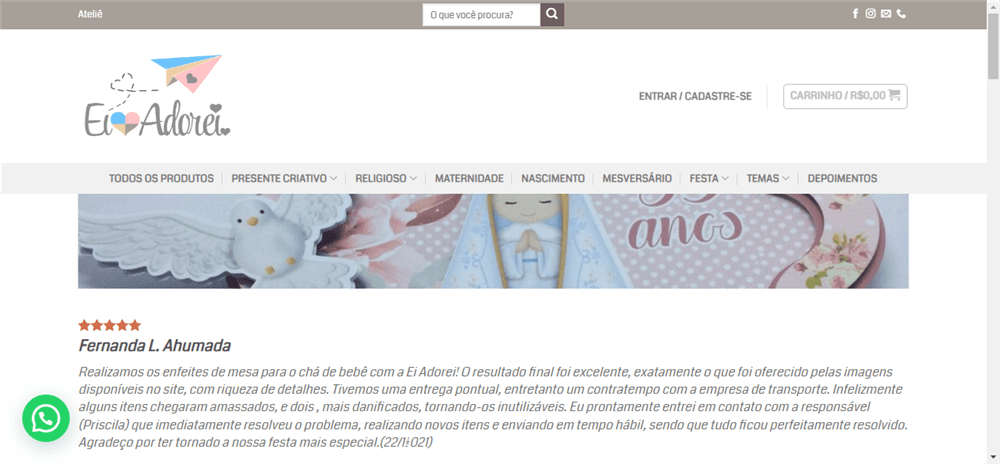 A loja Ateliê Ei Adorei – Personalizados é confável? ✔️ Tudo sobre a Loja Ateliê Ei Adorei – Personalizados!