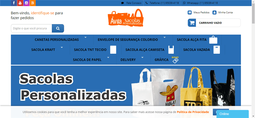 A loja Avila Sacolas Personalizadas Guarulhos é confável? ✔️ Tudo sobre a Loja Avila Sacolas Personalizadas Guarulhos!