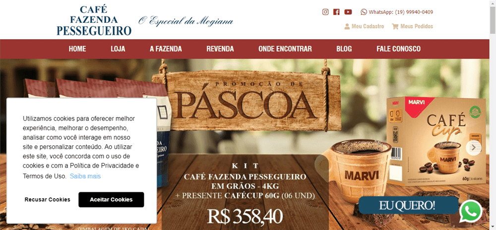 A loja Café Fazenda Pessegueiro é confável? ✔️ Tudo sobre a Loja Café Fazenda Pessegueiro!