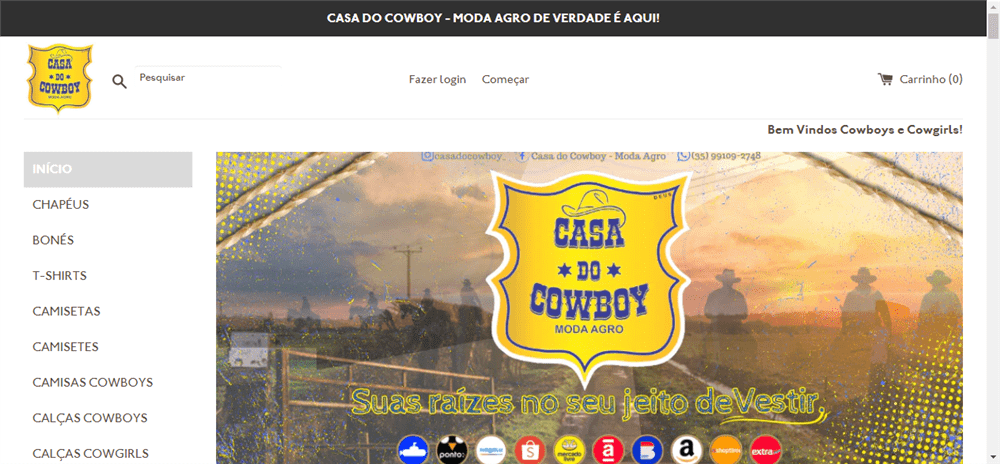 A loja Casa do Cowboy Moda Agro / Moda Country / Juruaia MG é confável? ✔️ Tudo sobre a Loja Casa do Cowboy Moda Agro / Moda Country / Juruaia MG!