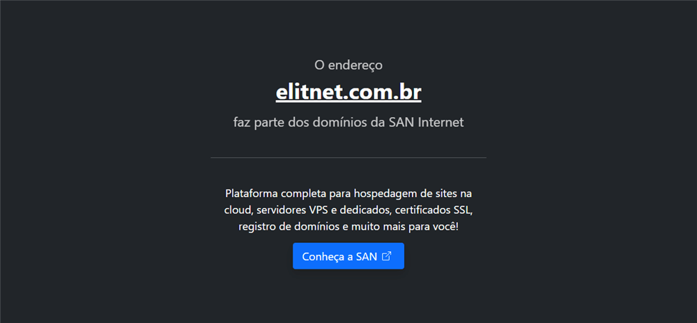 A loja Elitnet.com.br Pertence a SAN Internet é confável? ✔️ Tudo sobre a Loja Elitnet.com.br Pertence a SAN Internet!