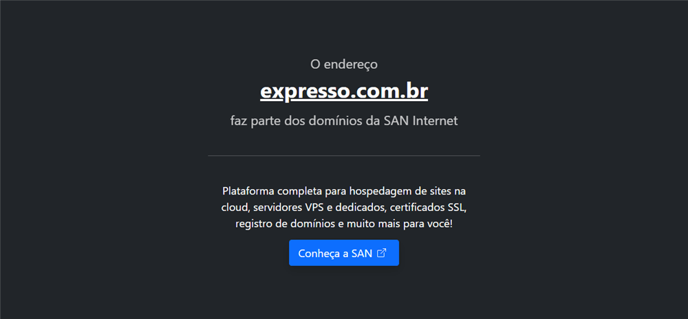 A loja Expresso.com.br Pertence a SAN Internet é confável? ✔️ Tudo sobre a Loja Expresso.com.br Pertence a SAN Internet!