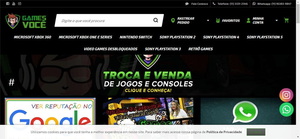 A loja Games Você Compra Venda Troca e Assistência de Games em Geral é confável? ✔️ Tudo sobre a Loja Games Você Compra Venda Troca e Assistência de Games em Geral!