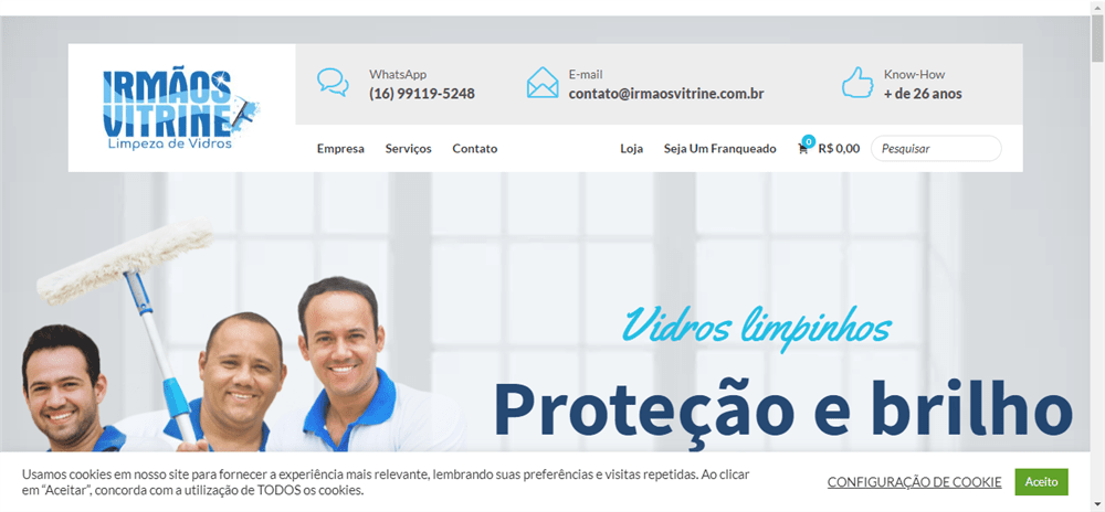 A loja Irmãos Vitrine – Limpeza de Vidros é confável? ✔️ Tudo sobre a Loja Irmãos Vitrine – Limpeza de Vidros!