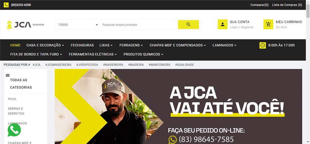 A loja JCA Madeireira Marinho é confável? ✔️ Tudo sobre a Loja JCA Madeireira Marinho!