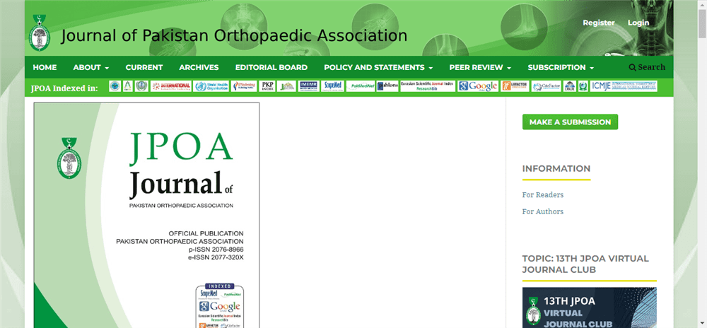 A loja Journal Of Pakistan Orthopaedic Association é confável? ✔️ Tudo sobre a Loja Journal Of Pakistan Orthopaedic Association!