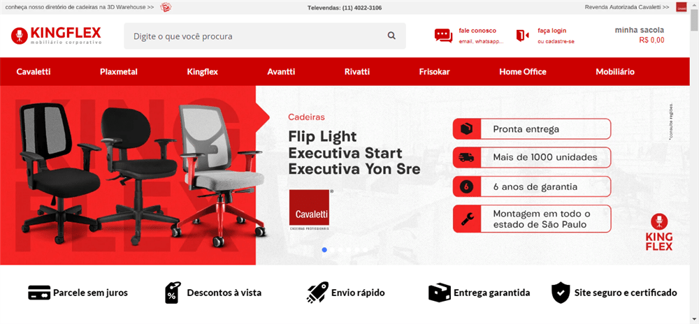 A loja KINGFLEX Mobiliário Corporativo é confável? ✔️ Tudo sobre a Loja KINGFLEX Mobiliário Corporativo!