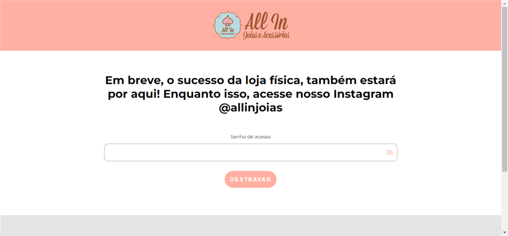 A loja Loja Online de All In Joias e Acessórios é confável? ✔️ Tudo sobre a Loja Loja Online de All In Joias e Acessórios!