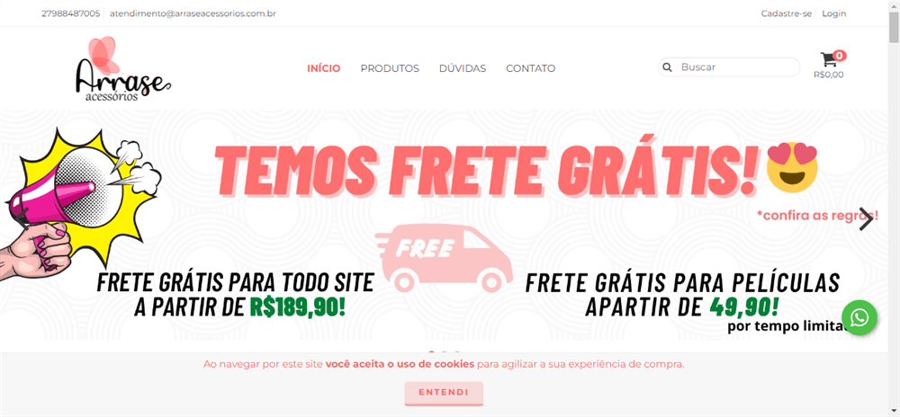 A loja Loja Online de Arrase Acessórios é confável? ✔️ Tudo sobre a Loja Loja Online de Arrase Acessórios!