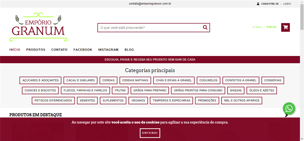 A loja Loja Online de EMPORIO GRANUM é confável? ✔️ Tudo sobre a Loja Loja Online de EMPORIO GRANUM!