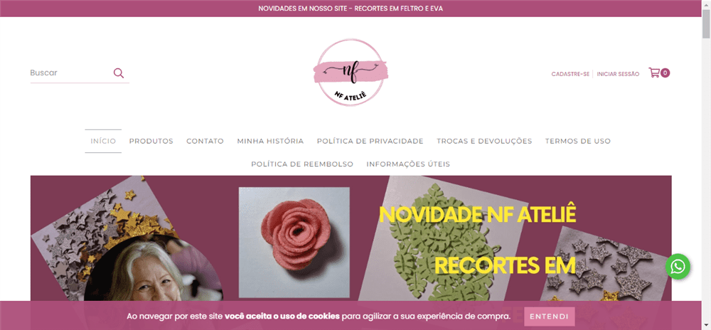 A loja Loja Online de NF Ateliê de Bordados é confável? ✔️ Tudo sobre a Loja Loja Online de NF Ateliê de Bordados!