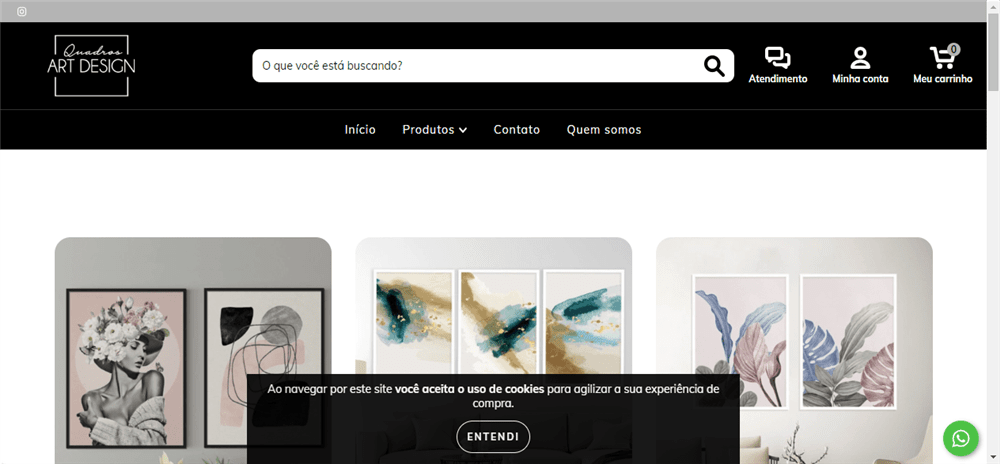 A loja Loja Online de Quadros Art Design é confável? ✔️ Tudo sobre a Loja Loja Online de Quadros Art Design!