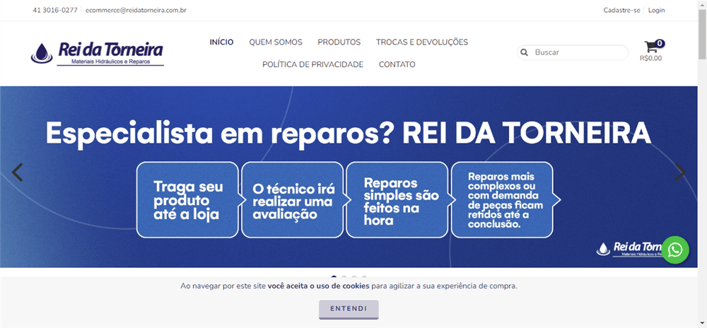 A loja Loja Online de Rei da Torneira é confável? ✔️ Tudo sobre a Loja Loja Online de Rei da Torneira!