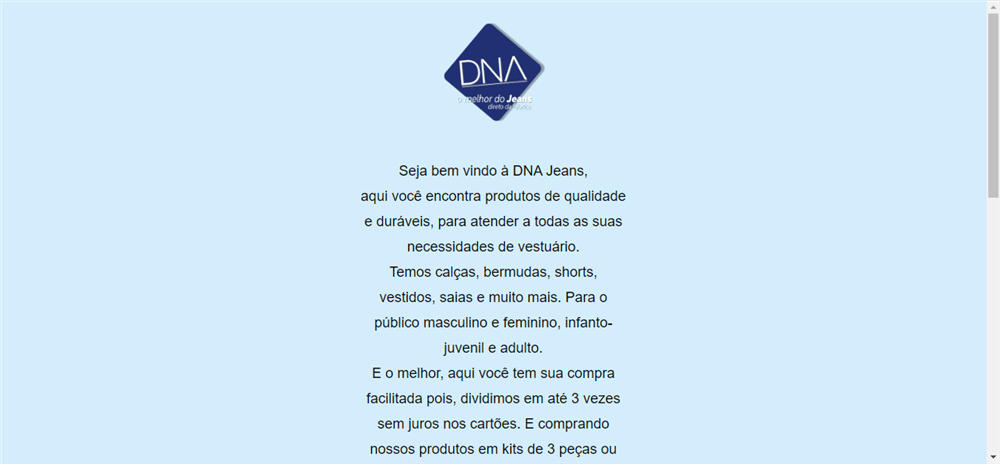 A loja Lojas DNA Jeans Co é confável? ✔️ Tudo sobre a Loja Lojas DNA Jeans Co!