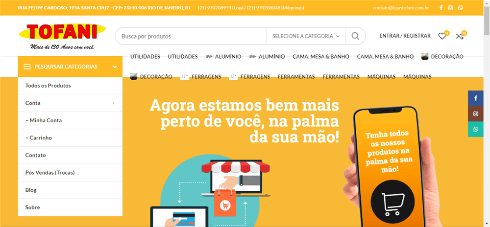 A loja LOJAS TOFANI – a Economia Doméstica é confável? ✔️ Tudo sobre a Loja LOJAS TOFANI – a Economia Doméstica!