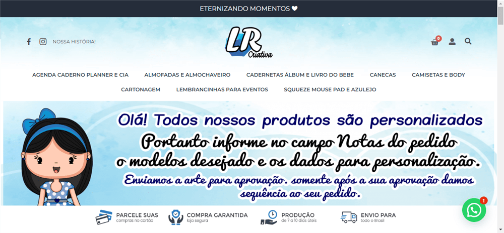 A loja LR Criativa – Eternizando Momentos! é confável? ✔️ Tudo sobre a Loja LR Criativa – Eternizando Momentos!!