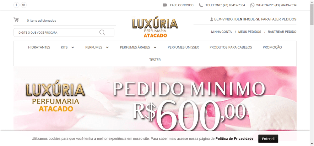 A loja Luxúria Perfumaria Atacado é confável? ✔️ Tudo sobre a Loja Luxúria Perfumaria Atacado!