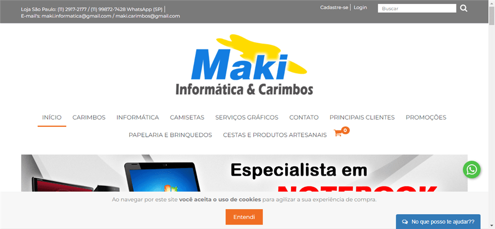 A loja Maki Informática & Carimbos é confável? ✔️ Tudo sobre a Loja Maki Informática & Carimbos!