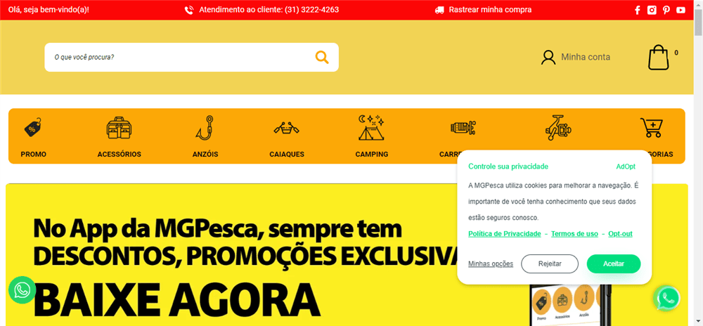 A loja MGPesca.com.br é confável? ✔️ Tudo sobre a Loja MGPesca.com.br!