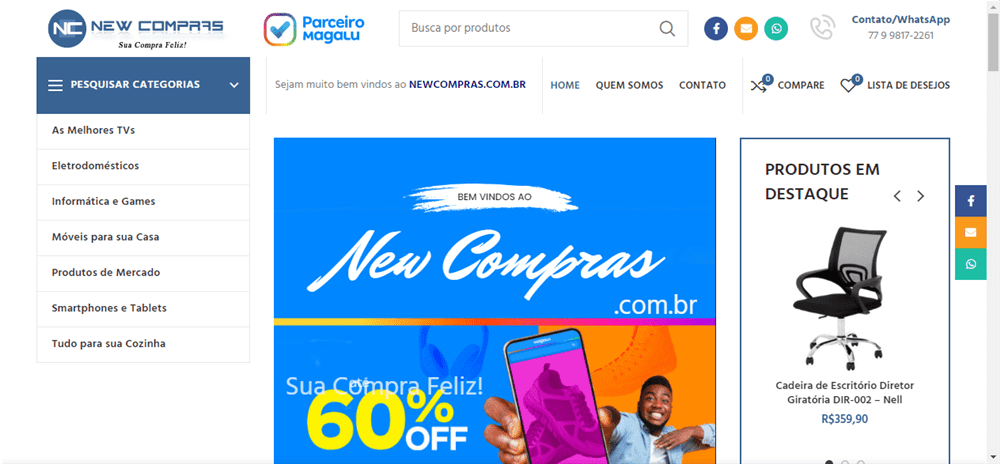 A loja New Compras – Sua Compra Feliz! é confável? ✔️ Tudo sobre a Loja New Compras – Sua Compra Feliz!!