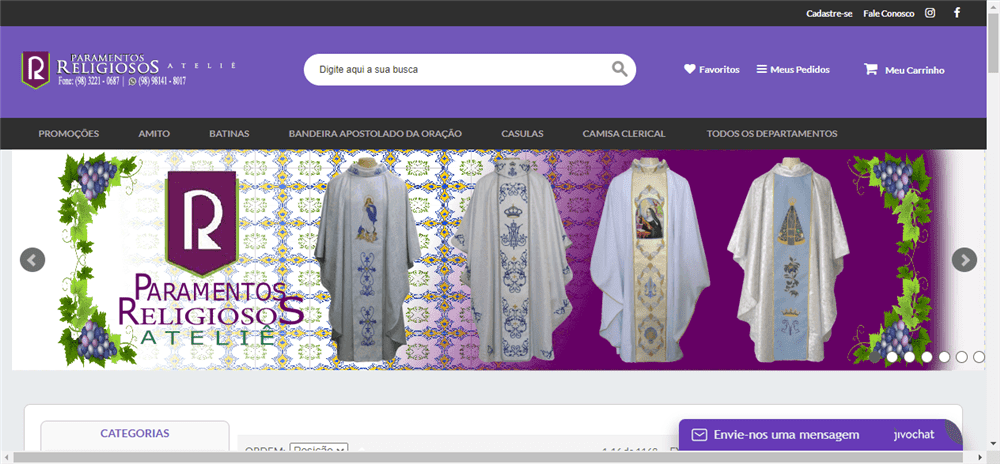 A loja Paramentos Religiosos Ateliê PARAMENTOS RELIGIOSOS é confável? ✔️ Tudo sobre a Loja Paramentos Religiosos Ateliê PARAMENTOS RELIGIOSOS!
