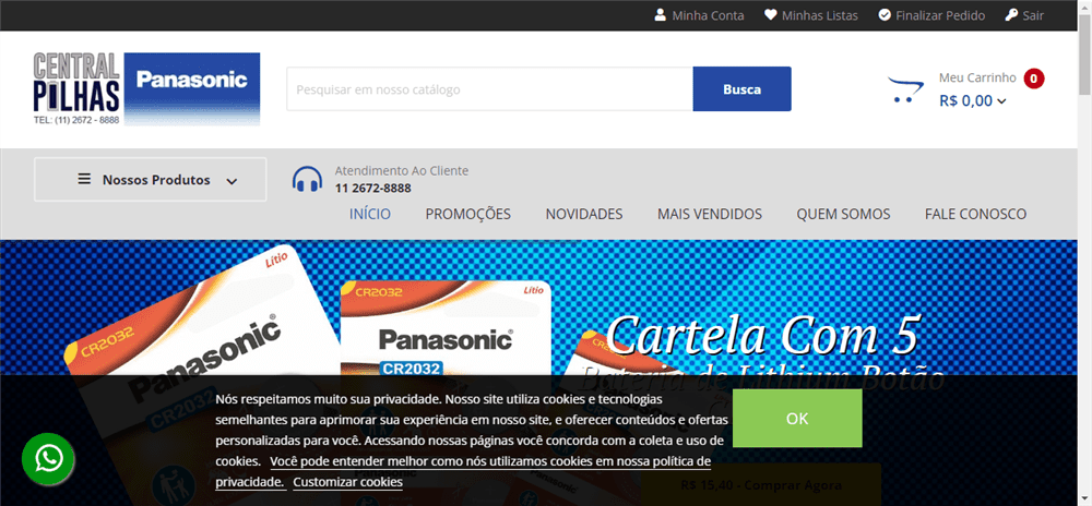 A loja Pilha Recarregável Bateria Auditiva Panasonic Lithium Alcalina é confável? ✔️ Tudo sobre a Loja Pilha Recarregável Bateria Auditiva Panasonic Lithium Alcalina!