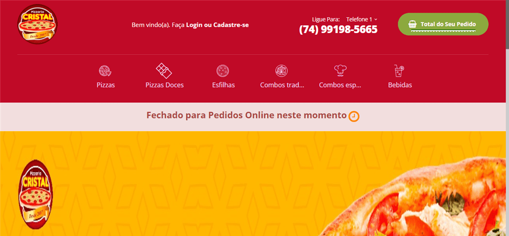 A loja Pizzaria Cristal Pedidos Online é confável? ✔️ Tudo sobre a Loja Pizzaria Cristal Pedidos Online!