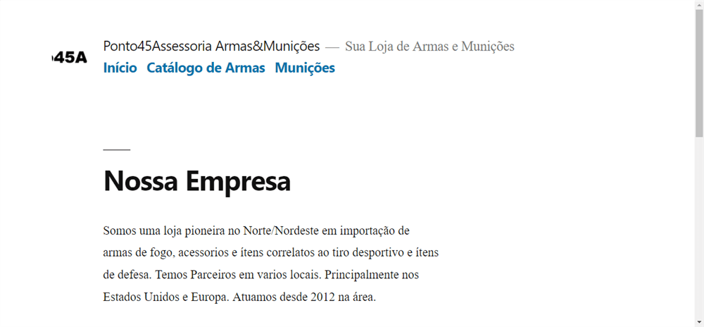 A loja Ponto45Assessoria Armas&Munições é confável? ✔️ Tudo sobre a Loja Ponto45Assessoria Armas&Munições!