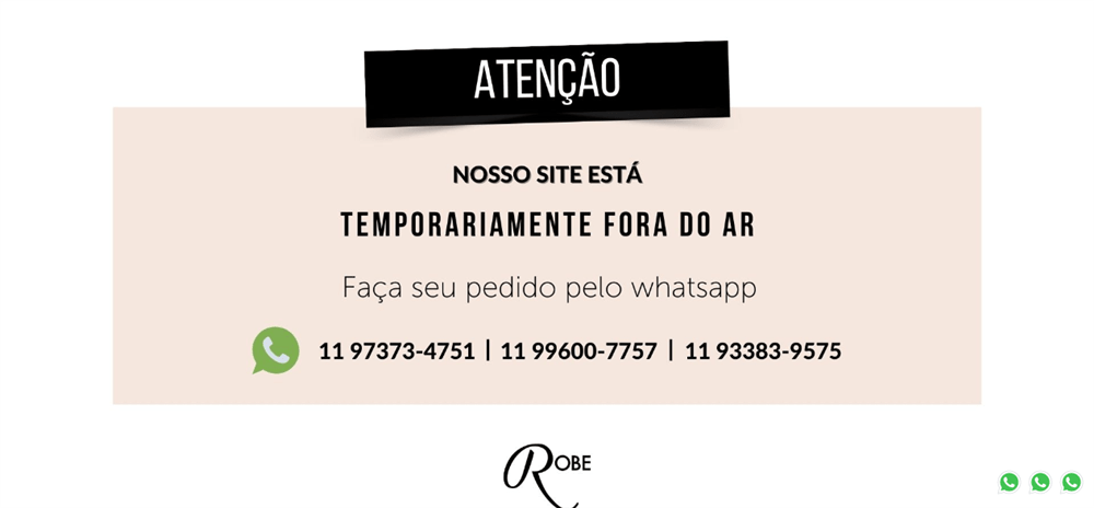 A loja Robenoire – Estamos em Manutenção é confável? ✔️ Tudo sobre a Loja Robenoire – Estamos em Manutenção!