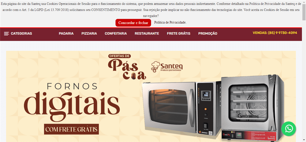 A loja Santeq Produtos e Equipamentos Gastronômicos é confável? ✔️ Tudo sobre a Loja Santeq Produtos e Equipamentos Gastronômicos!