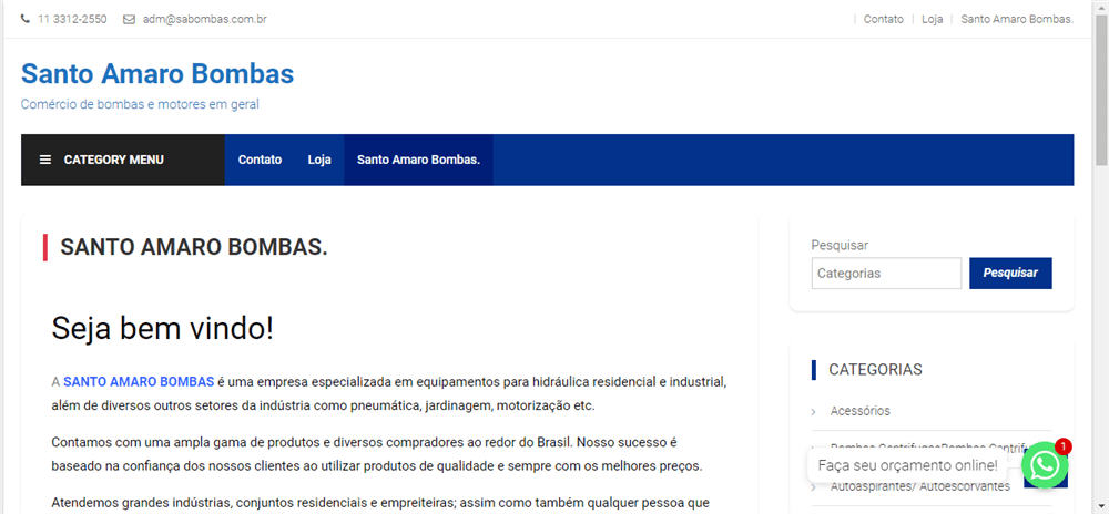 A loja Santo Amaro Bombas &#8211 é confável? ✔️ Tudo sobre a Loja Santo Amaro Bombas &#8211!