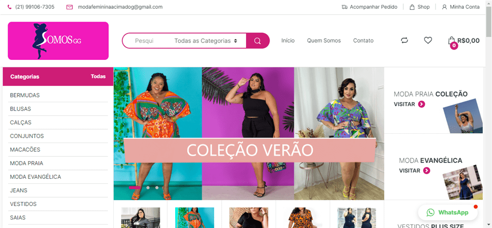 A loja Somos GG Moda Feminina Roupas Plus Size é confável? ✔️ Tudo sobre a Loja Somos GG Moda Feminina Roupas Plus Size!