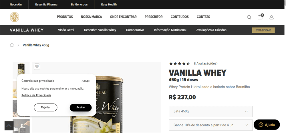 A loja Vanilla Whey 450g é confável? ✔️ Tudo sobre a Loja Vanilla Whey 450g!