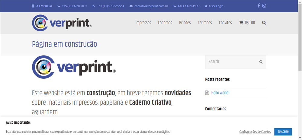 A loja Ver Print – Caderno Criativo é confável? ✔️ Tudo sobre a Loja Ver Print – Caderno Criativo!