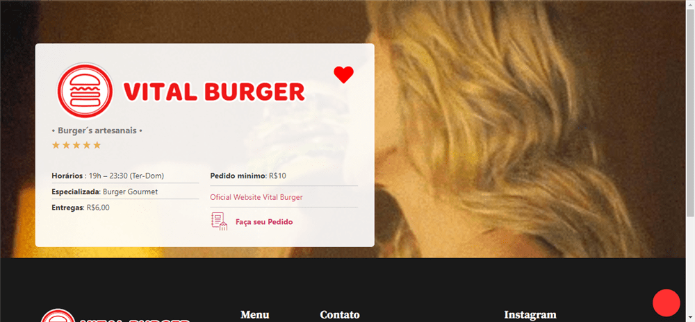 A loja Vital Burger – Sinta a Experiência é confável? ✔️ Tudo sobre a Loja Vital Burger – Sinta a Experiência!