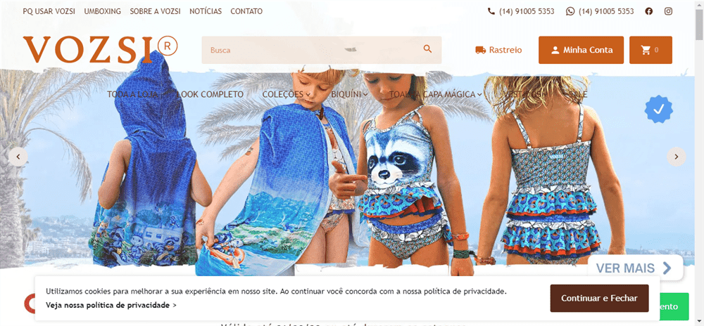 A loja VOZSI Moda Praia Infantil Luxo é confável? ✔️ Tudo sobre a Loja VOZSI Moda Praia Infantil Luxo!