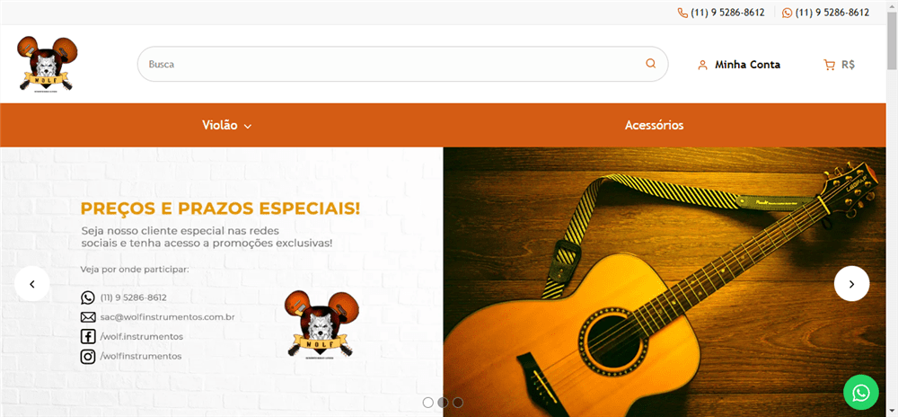 A loja Wolf Instrumentos Musicais e Luthieria é confável? ✔️ Tudo sobre a Loja Wolf Instrumentos Musicais e Luthieria!
